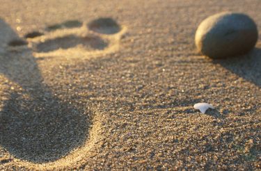 Pegadas na areia