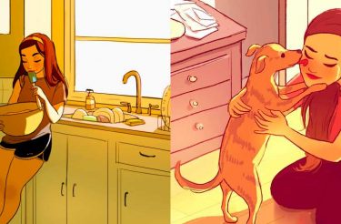 Ilustradora capta com perfeição as pequenas alegrias de viver sozinho