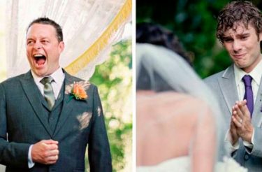 30 noivos que tiveram as melhores reações ao verem suas noivas entrando no altar <3