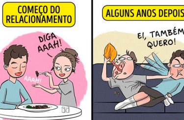 Ilustradora cria série de quadrinhos divertida do seu dia a dia com o marido e seu gato