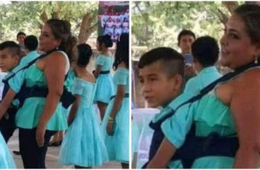 Professora ajuda aluno com deficiência a dançar valsa em formatura