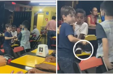 Menino tirou os sapatos e os deu a Novo amigo: “Deus me disse para dar a ele”