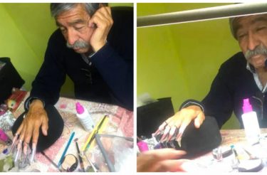 Pai se voluntaria como modelo de unhas para filha passar no exame final