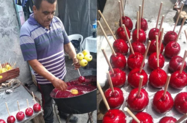 Cliente cancela 1500 maçãs do amor na hora da entrega e pessoas fazem mutirão para ajudar vendedor