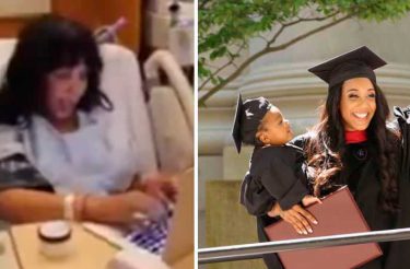 Depois de fazer prova em trabalho de parto, mãe solo se forma em Harvard e leva filha à formatura!